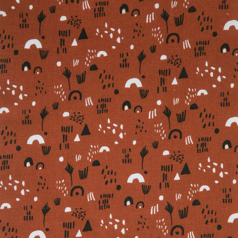 Printed Cotton PRIO Paprika / Black